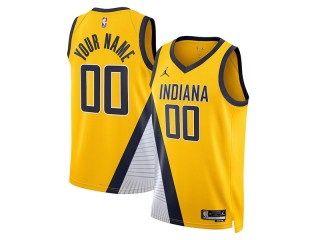 Custom Indiana Pacers Yellow Statement Edition Swingman Jersey