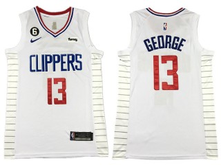 Los Angeles Clippers #13 Paul George 2023 White Jersey