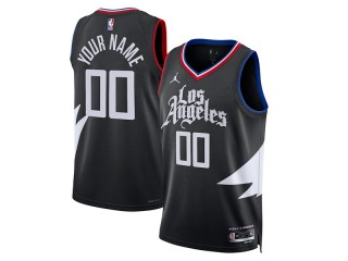 Custom Los Angeles Clippers Black Statement Edition Jersey