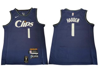 Los Angeles Clippers #1 James Harden Navy 2023/24 City Edition Jersey
