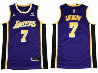 Los Angeles Lakers #7 Carmelo Anthony Purple 75th Anniversary Swingman Jersey