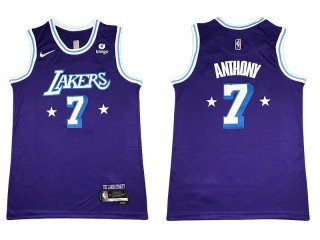 Los Angeles Lakers #7 Carmelo Anthony Purple 2021/22 City Edition Swingman Jersey