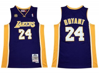 Los Angeles Lakers #24 Kobe Bryant Purple 60TH Throwback Jersey