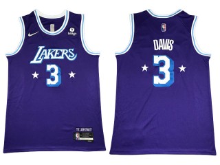 Los Angeles Lakers #3 Anthony Davis Purple 2021/22 City Edition Swingman Jersey