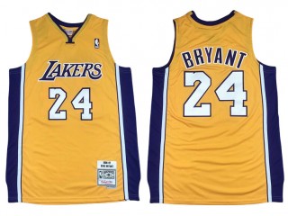 M&N Los Angeles Lakers #24 Kobe Bryant Yellow 2006/07 Hardwood Classics Jersey