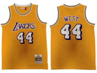 M&N Los Angeles Lakers #44 Jerry West Yellow 1971/72 Hardwood Classic Jersey