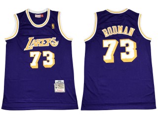 M&N Los Angeles Lakers #73 Dennis Rodman Purple 1998/99 Hardwood Classic Jersey