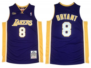 M&N Los Angeles Lakers #8 Kobe Bryant Purple 2000-01 Hardwood Classics Jersey
