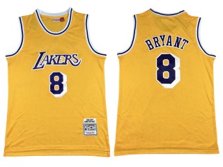 M&N Los Angeles Lakers #8 Kobe Bryant Yellow 1996/97 Hardwood Classics Jersey