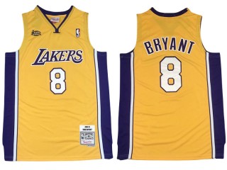M&N Los Angeles Lakers #8 Kobe Bryant Yellow 2000-01 Hardwood Classics Jersey