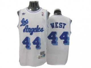 Los Angeles Lakers #44 Jerry West White Hardwood Classics Jersey