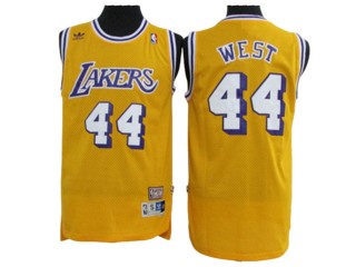 Los Angeles Lakers #44 Jerry West Yellow Hardwood Classics Jersey