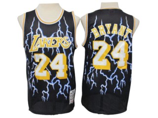 Los Angeles Lakers #24 Kobe Bryant Black Lighting Hardwood Classics Jersey