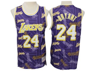 Los Angeles Lakers #24 Kobe Bryant Purple Tear Up Pack Hardwood Classic Jersey