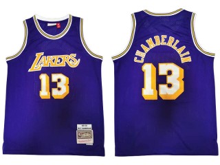 M&N Los Angeles Lakers #13 Wilt Chamberlain Purple 1971/72 Hardwood Classics Jersey
