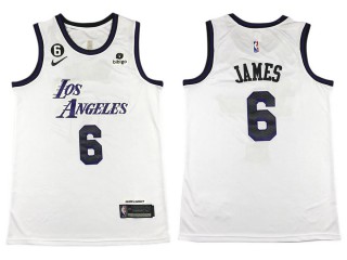 Los Angeles Lakers #6 Lebron James White 2022/23 City Edition Swingman Jersey