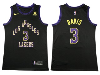 Los Angeles Lakers #3 Anthony Davis Black 2023/24 City Edition Swingman Jersey