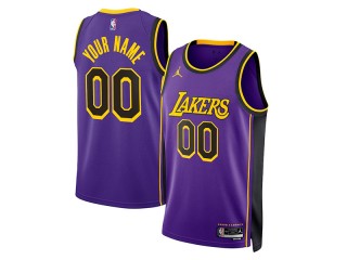 Custom Los Angeles Lakers Purple Statement Edition Jersey