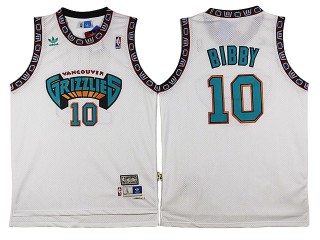 Vancouver Grizzlies #10 Mike Bibby White Hardwood Classic Jersey
