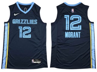 Memphis Grizzlies #12 Ja Morant Navy Swingman Icon Edition Jersey