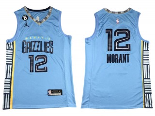Memphis Grizzlies #12 Ja Morant 2022/23 Light Blue Statement Edition Swingman Jersey