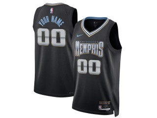 Custom Memphis Grizzlies Black 2022/23 City Edition Swingman Jersey