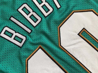 M&N Vancouver Grizzlies #10 Mike Bibby Teal Embroider Jersey