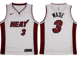 Miami Heat #3 Dwyane Wade White Swingman Jersey