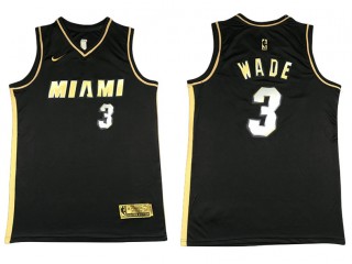 Miami Heat #3 Dwyane Wade Black Gold Collection Limited Edition Jersey