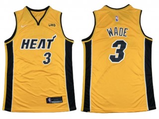 Miami Heat #3 Dwyane Wade Yellow 2020/21 Earned Edition Swingman Jersey