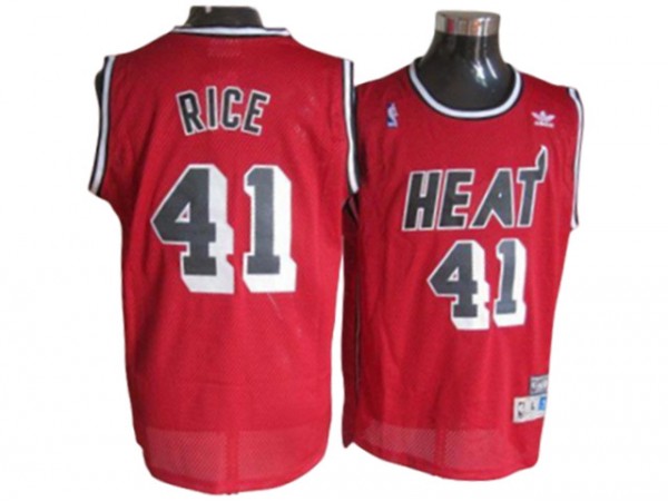 Miami Heat #41 Glen Rice Red Hardwood Classic Jersey