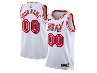 Custom Miami Heat Whtie 2022/23 Classic Edition Jersey