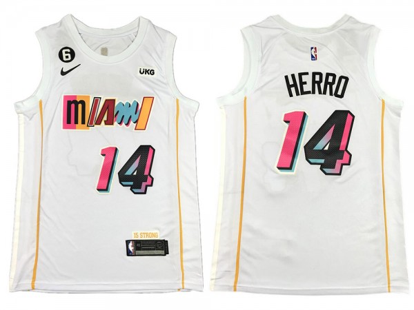 Miami Heat #14 Tyler Herro White 2022/23 City Edition Swingman Jersey