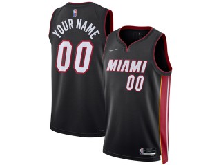 Custom Miami Heat Black Icon Edition Jersey
