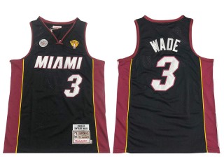 M&N Miami Heat #3 Dwyane Wade Black 2012-13 Embroider Edition Jersey