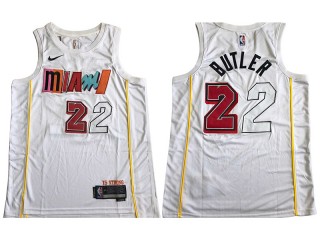 Miami Heat #22 Jimmy Butler White 2022/23 City Edition Embroider Jersey
