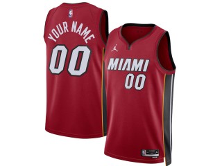Custom Miami Heat Red Statement Edition Jersey