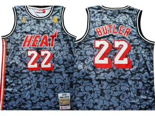 M&N Miami Heat #22 Jimmy Butler Blue Throwback Jersey