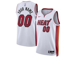 Custom Miami Heat White Association Edition Jersey
