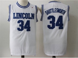 He Got Game Lincoln High School #34 Jesus Shuttlesworth White Movie Basketball Jersey