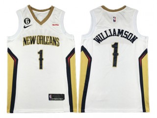 New Orleans Pelicans #1 Zion Williamson White 2023 Swingman Jersey