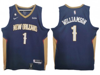 New Orleans Pelicans #1 Zion Williamson 2022/23 Navy Swingman Jersey