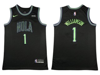 New Orleans Pelicans #1 Zion Williamson Black 2023/24 City Edition Swingman Jersey