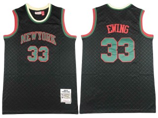 M&N New York Knicks #33 Patrick Ewing Black 1991/92 Hardwood Classics Jersey
