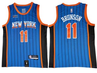 New York Knicks #11 Jalen Brunson Blue 2023/24 City Edition Swingman Jersey