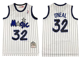 M&N Orlando Magic #32 Shaquille O'Neal White 1993/94 Hardwood Classics Jersey