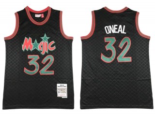 M&N Orlando Magic #32 Shaquille O'Neal Black Neapolitan Hardwood Classics Jersey