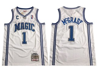 M&N Orlando Magic #1 Tracy McGrady White 2003/04 Embroider Jersey