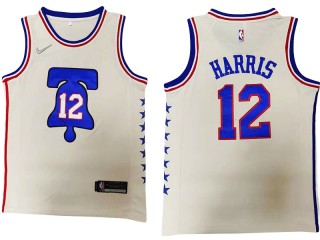 Philadelphia 76ers #12 Tobias Harris Cream 2020/21 Earned Edition Swingman Jersey