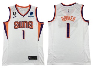 Phoenix Suns #1 Devin Booker 2023 White Swingman Jersey